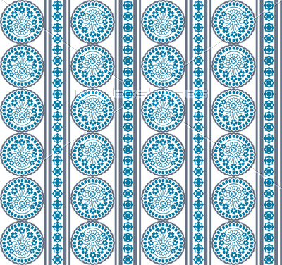 アールデコ、花とストライプ