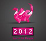 Vector+origami+dragon+2012