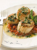 Pan+Fried+Scallops+Piperade+and+Garlic+Butter