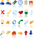 Vector+multicolored+icons+at+the+white+background+