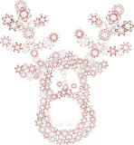 christmas+reindeer+via+different+snowflakes+-+vector+illustration