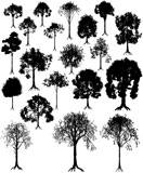 Set+of+editable+vector+tree+silhouettes+from+summer+and+winter