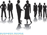 business+people+chatting+in+silhouette+with+a+gradient+shadow