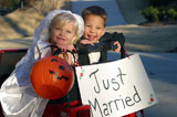 Little+Boy+And+Girl+Trick-Or-Treating+As+A+Married+Couple
