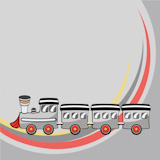 Vector+illustration+of++Transport+Cartoon++.+Little+funny+train+.