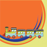 Vector+illustration+of+Transport+Cartoon.+Little+funny+train