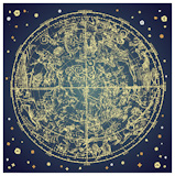 Vintage+zodiac+constellation+of+northen+stars.
