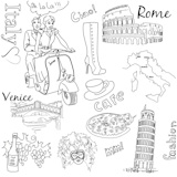 Sightseeing+in+Italy+doodles