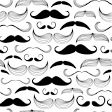 A Gentlemen's Club. Mustache seamless pattern