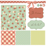 Vintage Rose Pattern, frames and cute seamless backgrounds. Ideal for printing onto fabric and paper or scrap booking.