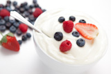 White,yogurt,and,berries