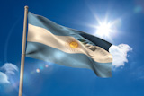 Argentina national flag on flagpole