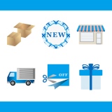 Shopping icons set