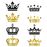 Crown icons set