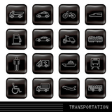 Glossy transportation Icon Set