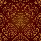 Seamless floral brown pattern