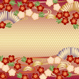 japanese background red