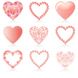 pink heart set