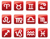 Glossy+symbols+of+horoscope+on+web+buttons