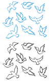 Pigeons+and+doves+birds+symbols+for+peace+or+wedding+concept+design