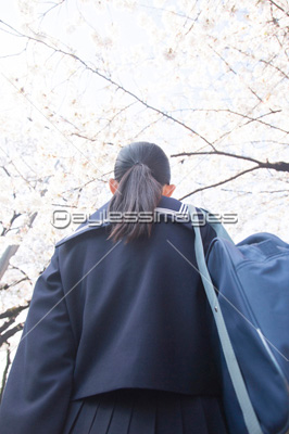 女子中学生の後姿 商用利用可能な写真素材 イラスト素材ならストックフォトの定額制ペイレスイメージズ