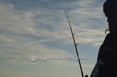 ハートウェル湖と釣り人