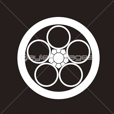 丸に中陰梅鉢 まるにちゅうかげうめばち 商用利用可能な写真素材 イラスト素材ならストックフォトの定額制ペイレスイメージズ