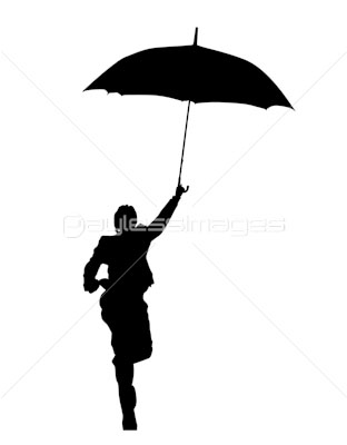 傘を持ってジャンプするビジネスマン ストックフォトの定額制ペイレスイメージズ