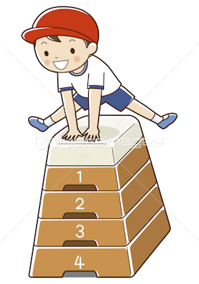 跳び箱を跳ぶ小学生 ストックフォトの定額制ペイレスイメージズ