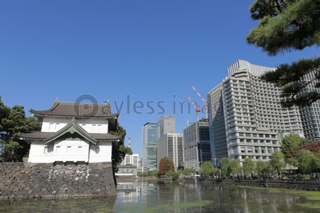 皇居と大手町 商用利用可能な写真素材 イラスト素材ならストックフォトの定額制ペイレスイメージズ