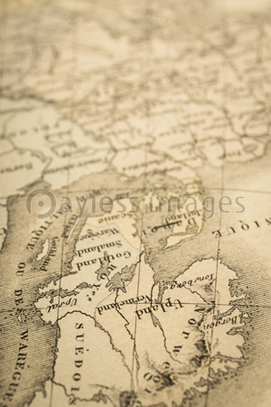 アンティークの世界地図 北欧 ストックフォトの定額制ペイレスイメージズ