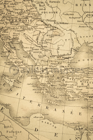 アンティークの世界地図 地中海沿岸 ストックフォトの定額制ペイレスイメージズ