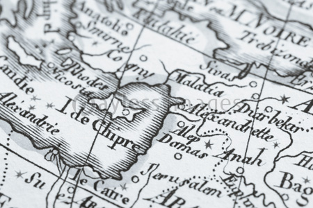 アンティークの世界地図 ペルシャ湾とホルムズ海峡 ストックフォトの