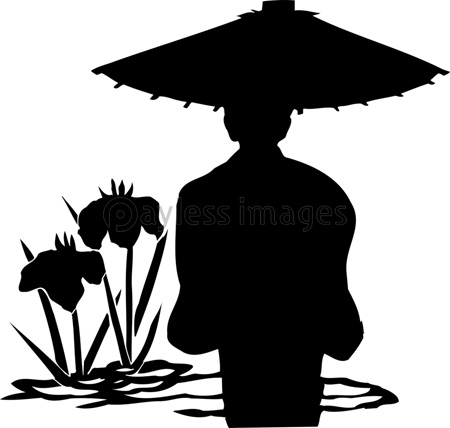 アヤメのシルエット 商用利用可能な写真素材 イラスト素材ならストックフォトの定額制ペイレスイメージズ