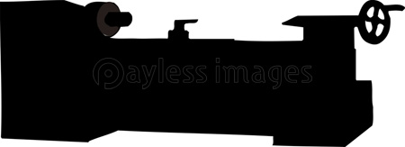 旋盤のシルエット 商用利用可能な写真素材 イラスト素材ならストックフォトの定額制ペイレスイメージズ