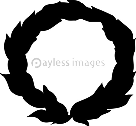 月桂冠のシルエット ストックフォトの定額制ペイレスイメージズ