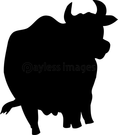 牛のシルエット 商用利用可能な写真素材 イラスト素材ならストックフォトの定額制ペイレスイメージズ