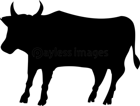 牛のシルエット 商用利用可能な写真素材 イラスト素材ならストックフォトの定額制ペイレスイメージズ