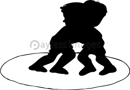 相撲をしている人達のシルエット 商用利用可能な写真素材 イラスト素材ならストックフォトの定額制ペイレスイメージズ