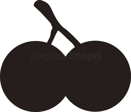 サクランボのシルエット 商用利用可能な写真素材 イラスト素材ならストックフォトの定額制ペイレスイメージズ