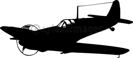 スーパーマリン・スピットファイア戦闘機のシルエット - 商用利用可能