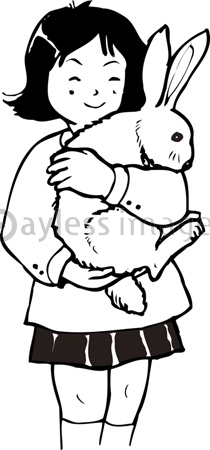 ウサギを抱く ストックフォトの定額制ペイレスイメージズ
