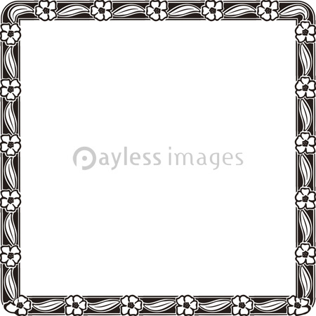 花の正方形飾り枠 商用利用可能な写真素材 イラスト素材ならストックフォトの定額制ペイレスイメージズ