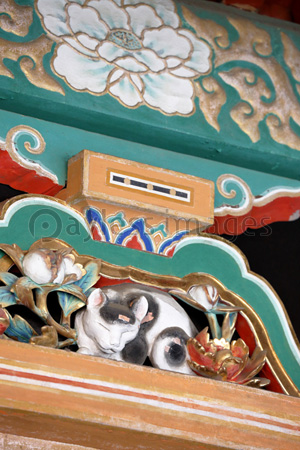 日光 東照宮 眠り猫 商用利用可能な写真素材 イラスト素材ならストックフォトの定額制ペイレスイメージズ
