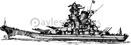 戦艦大和のシルエット 商用利用可能な写真素材 イラスト素材ならストックフォトの定額制ペイレスイメージズ