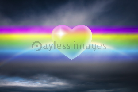 虹とハート 商用利用可能な写真素材 イラスト素材ならストックフォトの定額制ペイレスイメージズ