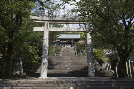 豊玉姫神社参道の石段と石鳥居 商用利用可能な写真素材 イラスト素材ならストックフォトの定額制ペイレスイメージズ