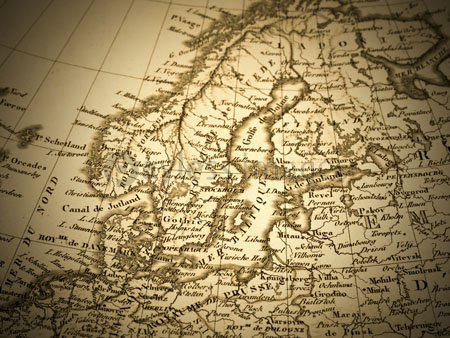 古地図 北欧 ストックフォトの定額制ペイレスイメージズ