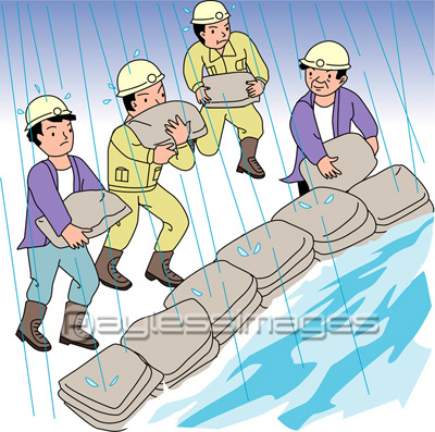 土嚢積み 商用利用可能な写真素材 イラスト素材ならストックフォトの定額制ペイレスイメージズ