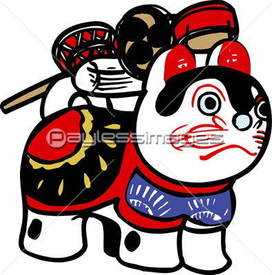 でんでん太鼓と犬張り子 ストックフォトの定額制ペイレスイメージズ